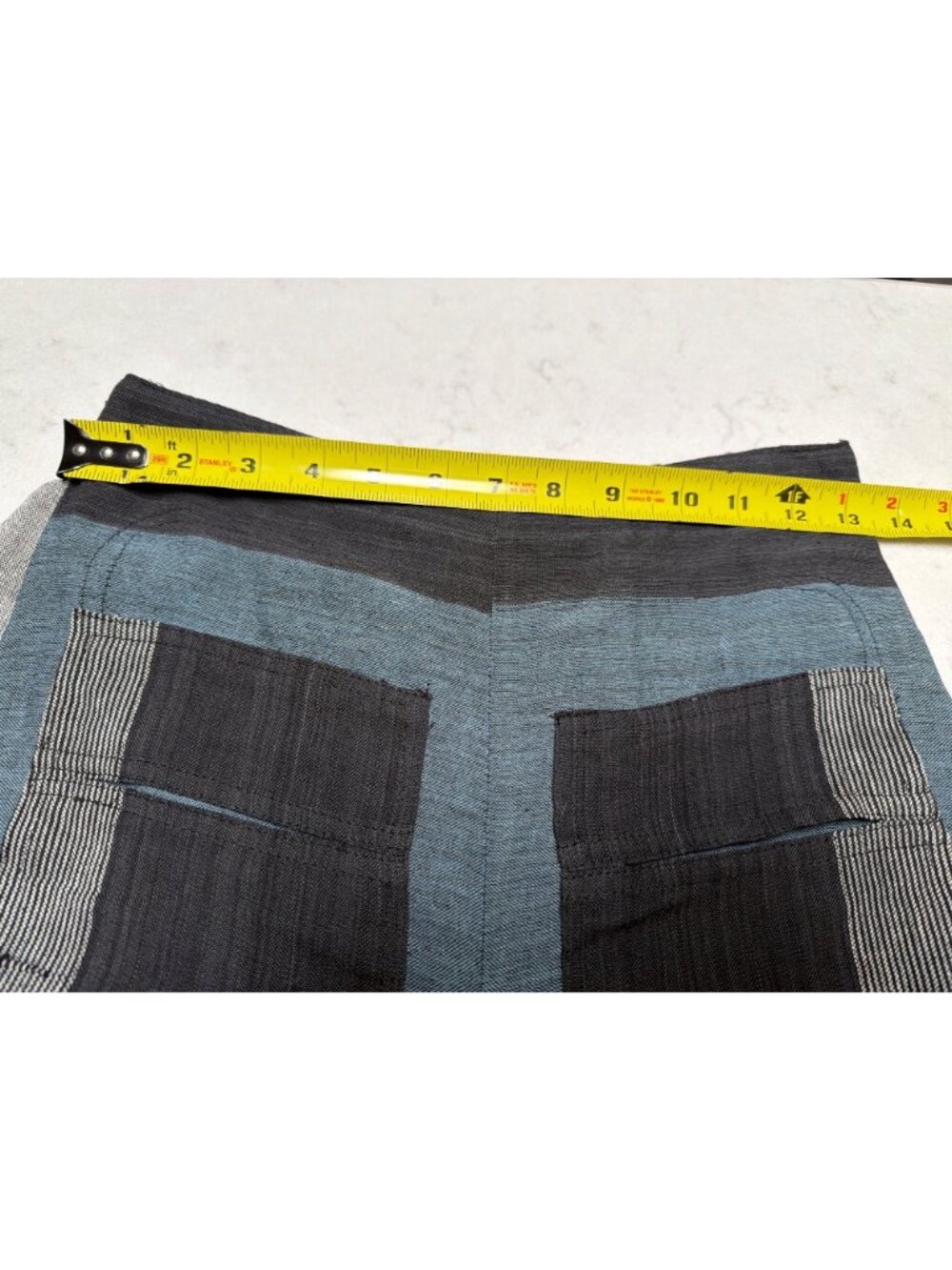The Om Company Patchwork Medi Skirt w/Front Pockets Boho Artisan Style Small/Med - Picture 4 of 7
